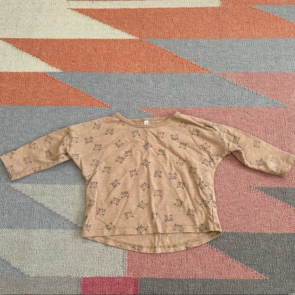Rylee + Cru fox print slub tee